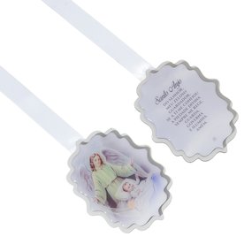 Escapulário de Porta do Santo Anjo da Guarda em MDF - Branco - Resinado