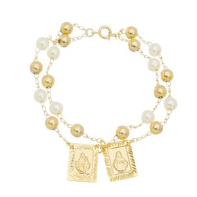 Escapulário de Pulso Nossa Senhora do Carmo Folheado