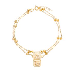 Escapulário de Pulso de Nossa Senhora do Carmo Alto Relevo - Folheado