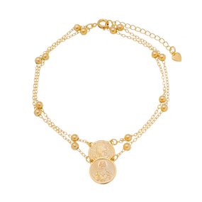 Escapulário de Pulso com Medalha de São Bento - Folheado