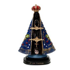 Imagem de Nossa Senhora Aparecida Bandeira em Resina - 20cm