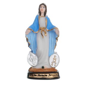 Imagem de Nossa Senhora Das Graças com Medalha em Resina - 9cm