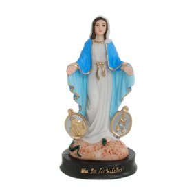 Imagem de Nossa Senhora Das Graças com Medalha em Resina - 13,5cm