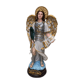 Imagem de São Gabriel Arcanjo em Resina Colorida - 22cm