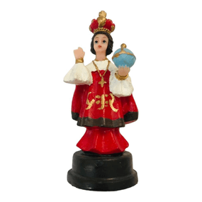 Imagem do Menino Jesus de Praga em Resina Colorida - 8,5cm