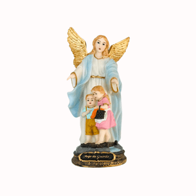 Imagem do Santo Anjo da Guarda na Cor Azul em Resina - 30cm