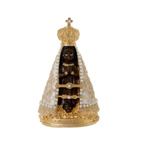 Imagem Infantil de Nossa Senhora Aparecida em Resina com Pérolas - 15cm