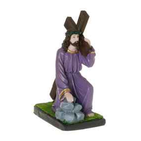 Imagem de Nosso Senhor dos Passos em Resina Colorida - 13cm