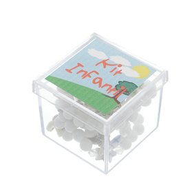 Kit Cheguei Infantil com Terço, Pulseira e Chaveiro - Branco