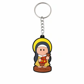 Kit de Chaveiros Emborrachados de Santa Teresinha do Menino Jesus - 6Un