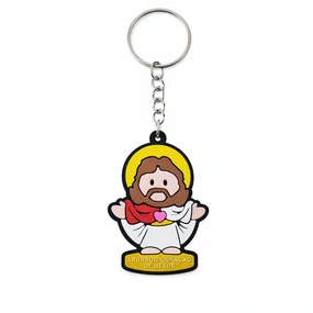 Kit de Chaveiros Emborrachados do Sagrado Coração de Jesus - 6Un