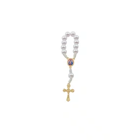 Kit Dezena Nossa Senhora de Guadalupe Pérola Abs Branca 8mm 6un