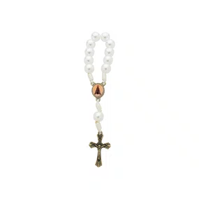 Kit Dezena NS Aparecida Pérola Branca 8mm 6un