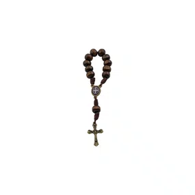 Kit Dezena São Bento Madeira Marrom Escuro 8mm 6un