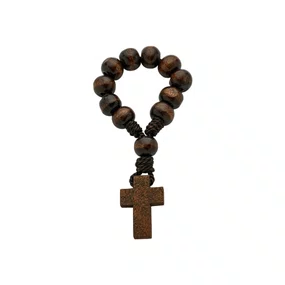 Kit Dezenas de Dedo Simples em Madeira Marrom Escuro 6un