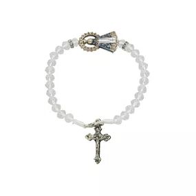 Pulseira de Nossa Senhora Aparecida com Contas Translúcidas - 2un