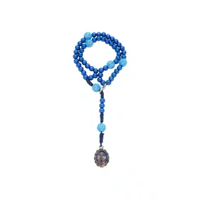 Kit Terço de Pulso de Nossa Senhora Aparecida Azul Escuro - 3Un