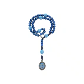Kit Terço de Pulso de Nossa Senhora das Graças Azul Marinho - 3Un