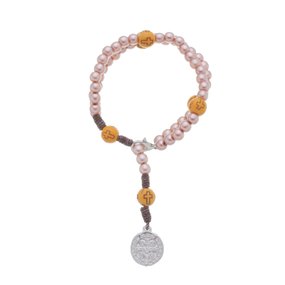 Kit Terço de Pulso de São Bento Com Contas Rosegold - 3Un