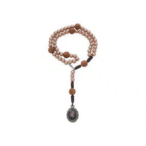 Kit Terço de Pulso de São Miguel Arcanjo em Contas Rose Gold - 3un