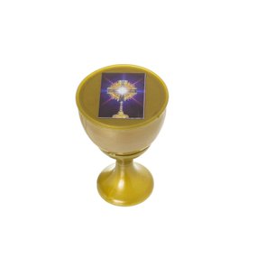 Lembrança Cálice com Terço - Bronze