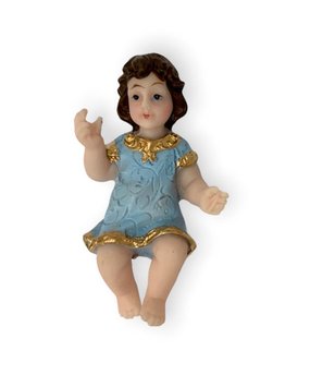 Menino Jesus de Resina com Manto Azul 7cm