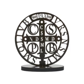 Pedestal da Medalha de São Bento em Mdf Vazado - 9,5cm