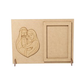Porta-Retratos de Mesa da Sagrada Família de Nazaré em MDF Cru