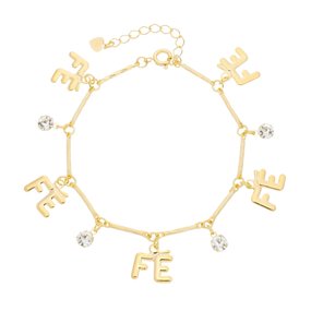 Pulseira com Pingentes Fé