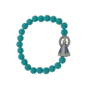 Pulseira de Nossa Senhora Aparecida com Conta Verde - 2Un