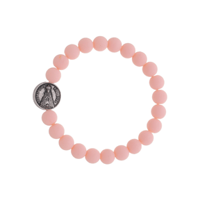 Pulseira de Nossa Senhora Aparecida Rosa de Elástico - 3Un