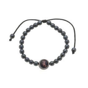 Pulseira de São Miguel Arcanjo com Cordão Regulável - Hematita
