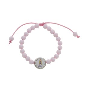 Pulseira Infantil de Nossa Senhora de Fátima - Rosa Bebê