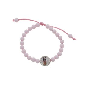 Pulseira Infantil de Santa Teresinha do Menino Jesus - Rosa Bebê