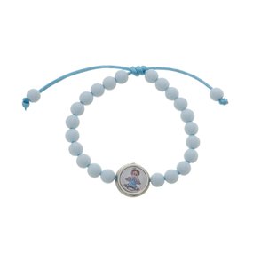 Pulseira Infantil do Santo Anjo da Guarda - Azul Bebê