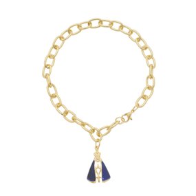 Pulseira com Pingente de Nossa Senhora Aparecida Vazado - Folheado
