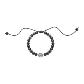 Pulseira Regulável Nossa Senhora Aparecida Pérola Preta 4mm