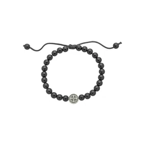 Pulseira Regulável São Bento Pérola Preta 4mm