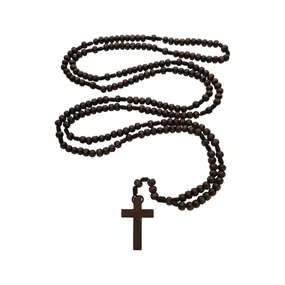 Rosário de Madeira Marrom