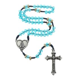 Kit Terço de Nossa Senhora Aparecida com Detalhes em Strass Cristal Azul - 2Un