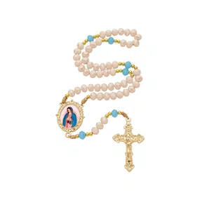 Terço Cristal Luxo Nossa Senhora de Guadalupe