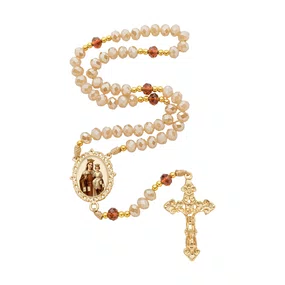 Terço Cristal Luxo Nossa Senhora do Carmo