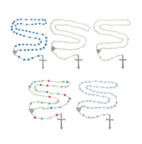 Terço da Medalha de São Bento Coloridos com Conta Cristal - 12Un