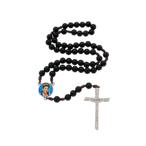 Terço de São Carlo Acutis com Contas de Pérola - Preto