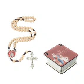 Terço de Maria Passa Na Frente com Porta-terços em Mdf - Vermelho