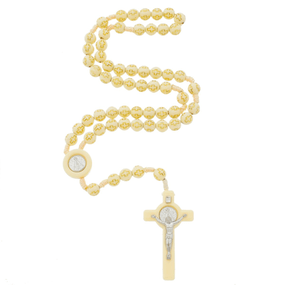 Terço de Nossa Senhora Aparecida com Conta Cruz - Creme