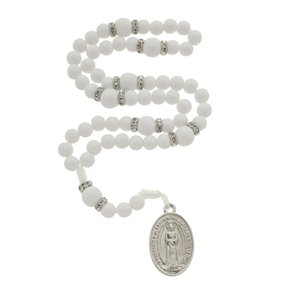 Terço de Nossa Senhora das Lágrimas Pérola com Strass - 2Un