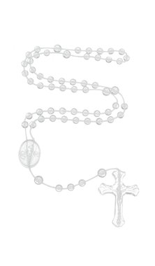 Terço de Plástico Cristal - 12un