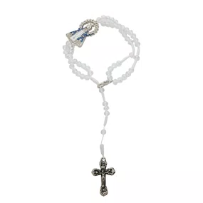 Terço de Pulso de Nossa Senhora Aparecida com Aureóla com Contas Translúcidas - 2un