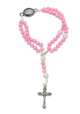 Kit Terço de Pulso das Mães Que Oram Pelos Filhos Rosa - 3Un